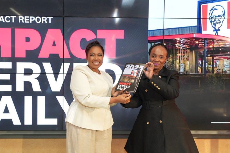 Akhoma Qengqe, General Manager, KFC Africa with Hon. Minister Sindisiwe Chikunga - Minister in the Presidency for Women, Youth and Persons with Disabilities and Acting Minister of Social Development