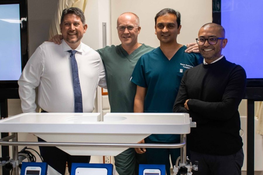 Dr Bilal Bobat, Prof Jerome Loveland, Dr Sharan Rambarran and Dr Dinen Parbhoo - transplant team at WDGMC[73]