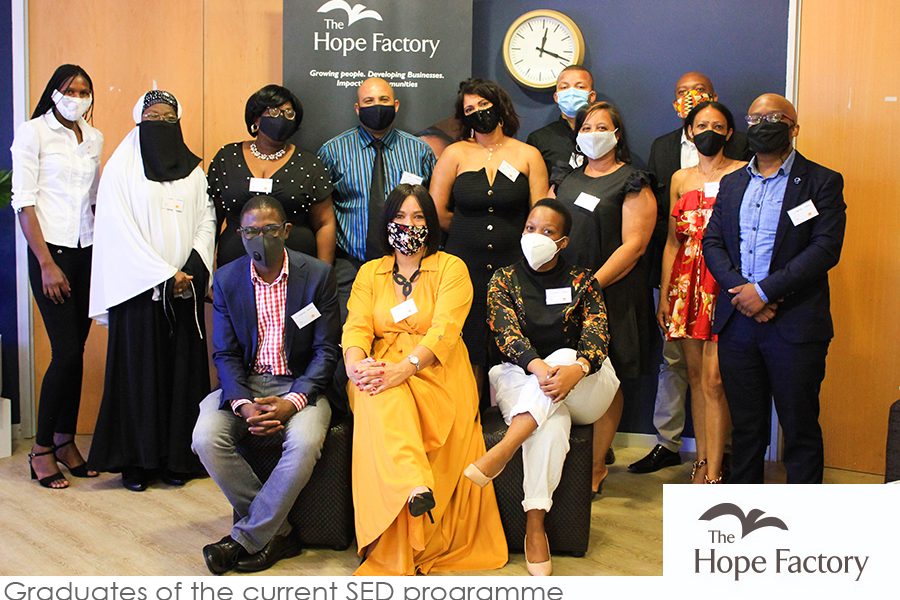 The Hope Factory's current SED graduates captioned