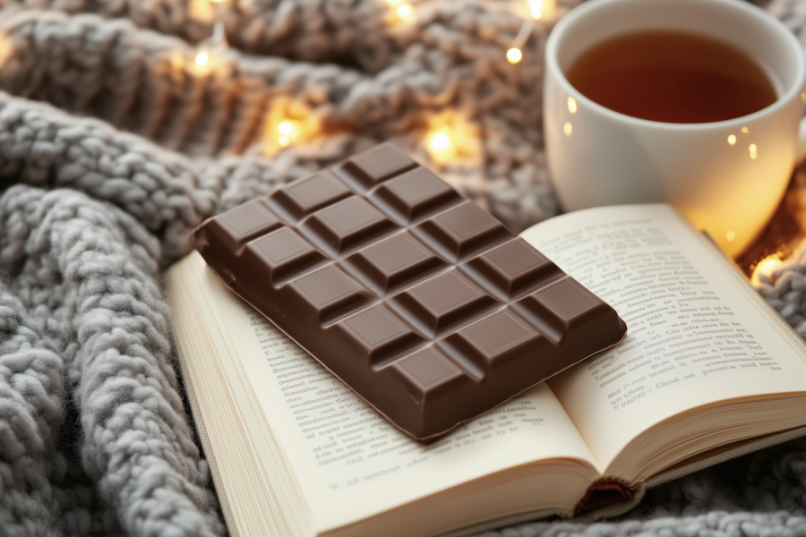 chocolate and book